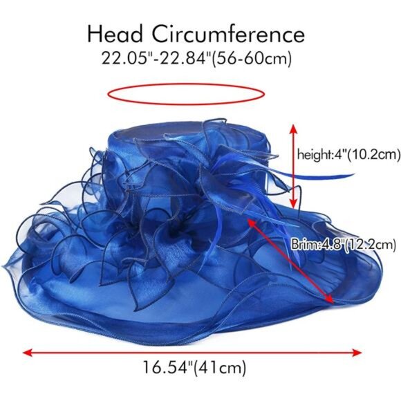 Classy Sun Hat for Women Ladies S10-3700-royal Blue - Picture 4 of 6